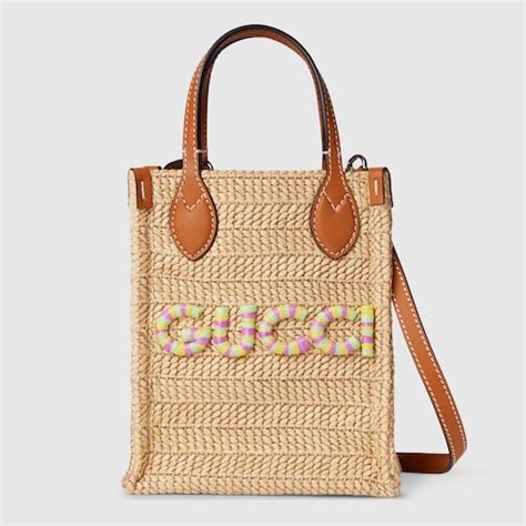 gucci mini straw effect bag